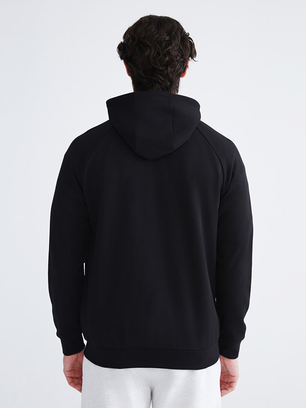 Hooded Long Sleeve Men's Zip-Up Sweatshirt-3