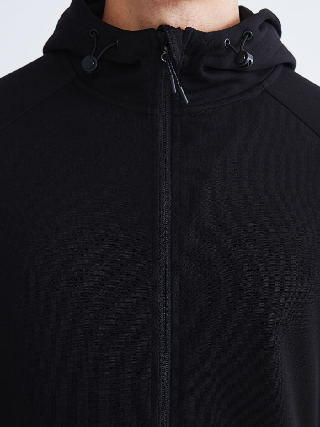 Hooded Long Sleeve Men's Zip-Up Sweatshirt-2