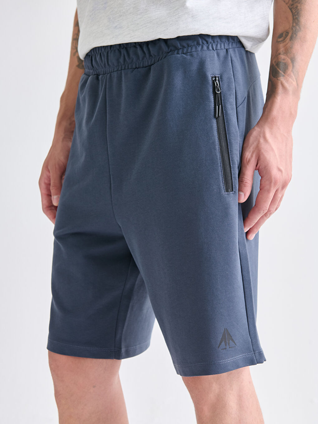 Antrasit Slim Fit Erkek Spor Şort-3