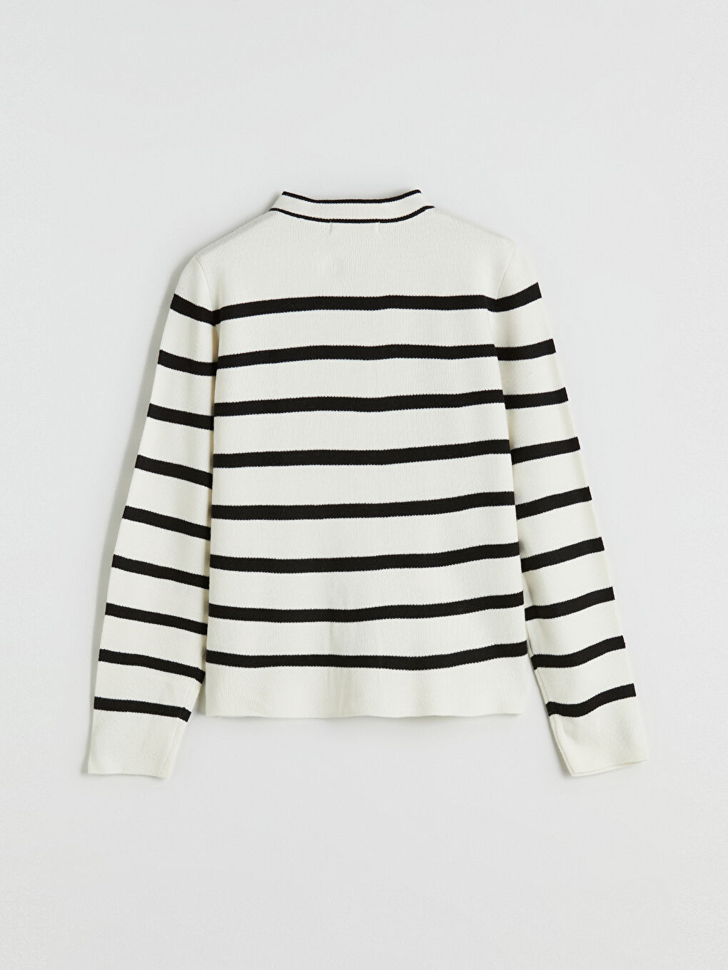 Crew Neck Striped Women's Knitwear Cardigan-5