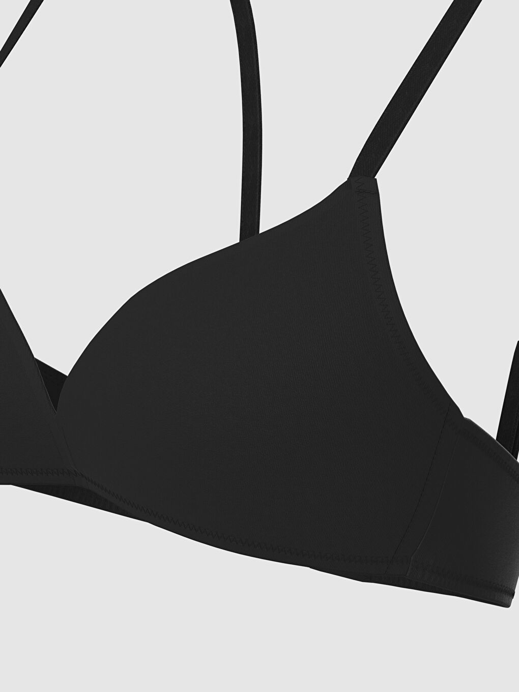 Siyah Balensiz Dolgusuz Düz Sütyen-2