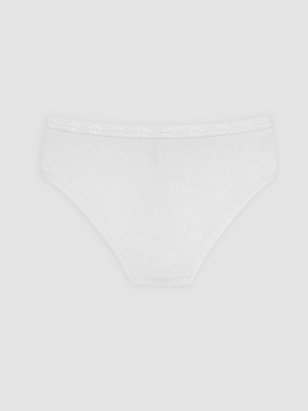 Beyaz Fiyonk Detaylı Bikini Külot-1