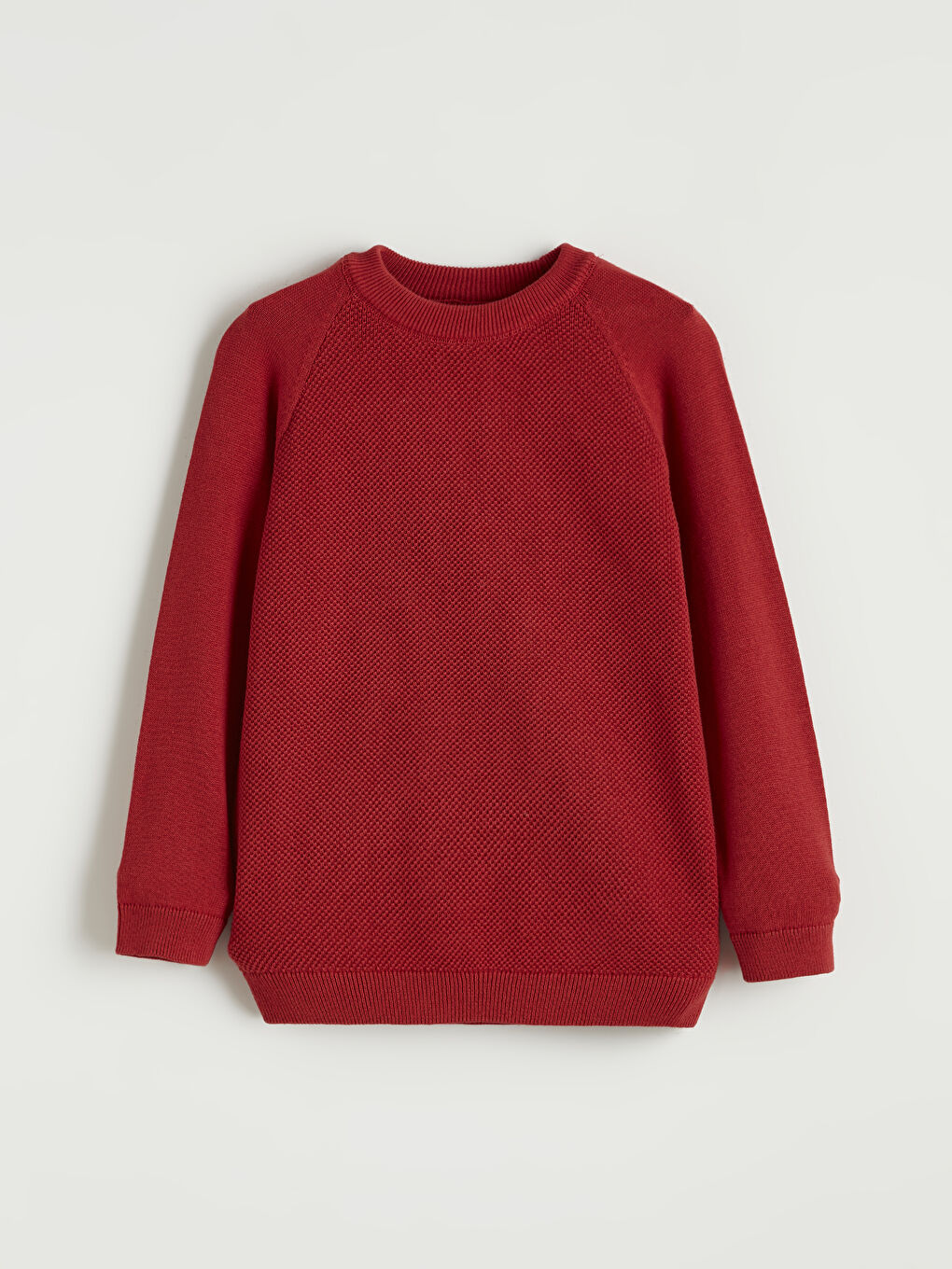 Bordo Erkek Çocuk Basic Triko Kazak-4