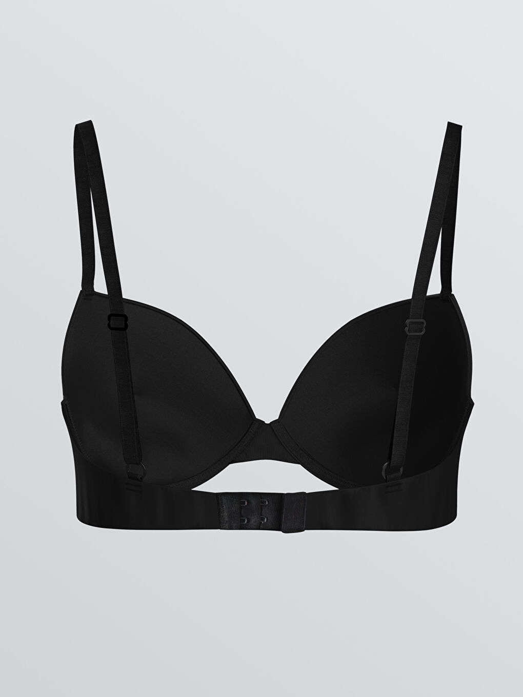 Siyah Balenli Yarım Dolgulu Tişört Sütyen-3