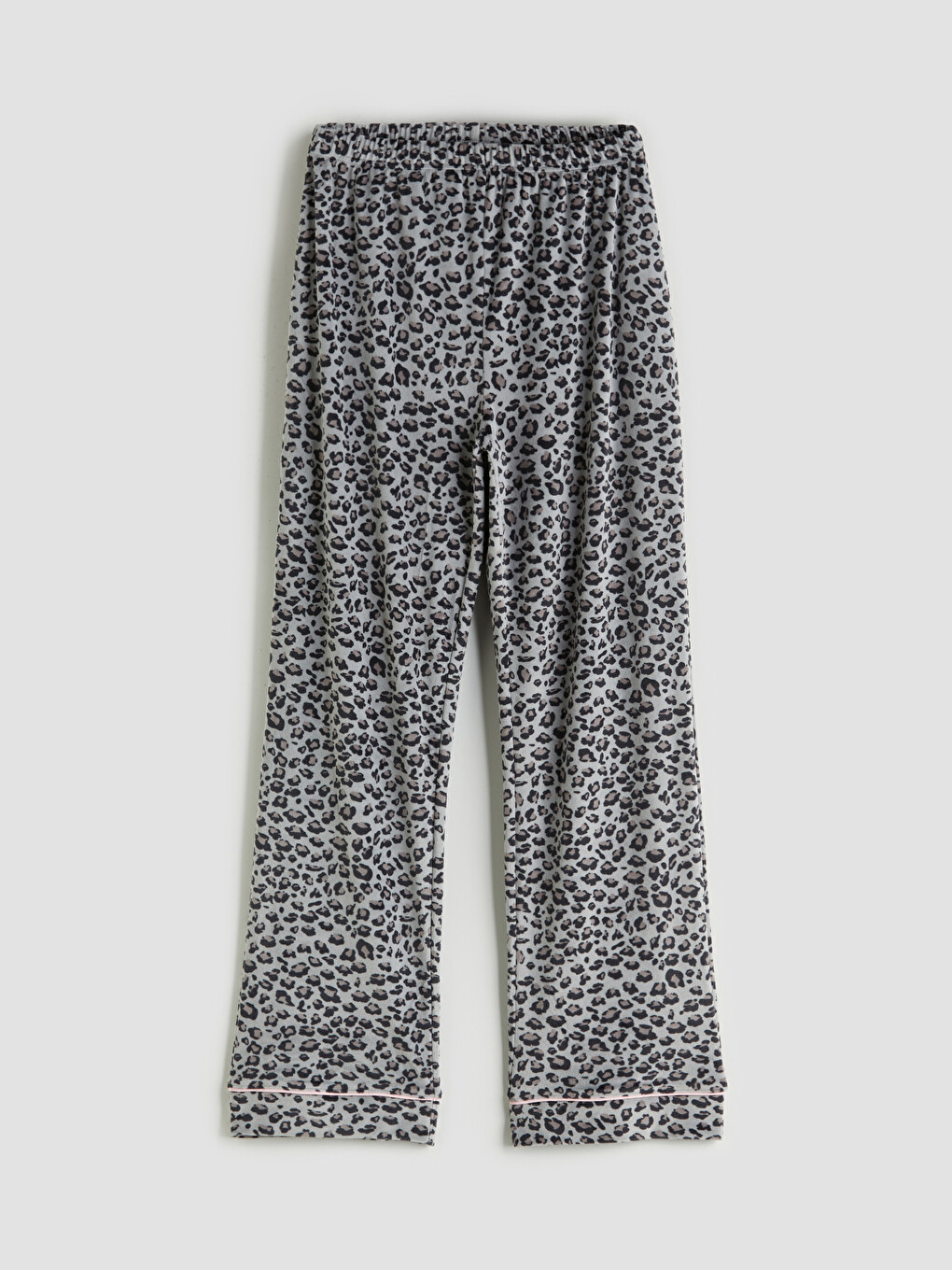 Gri Leopar Desenli Kadın Pijama Altı