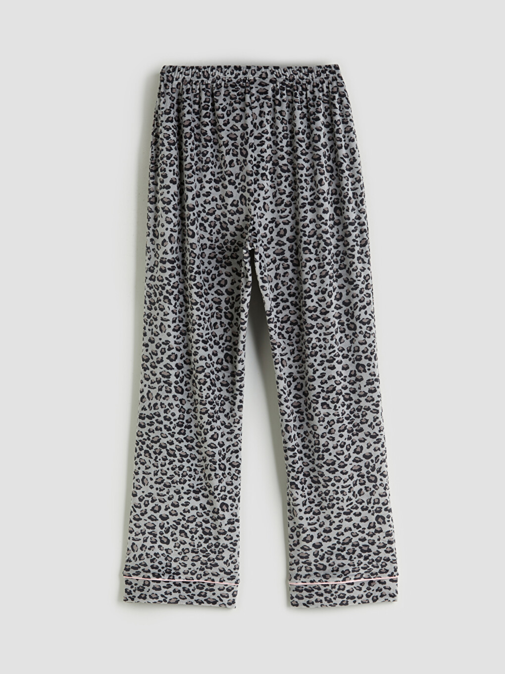 Gri Leopar Desenli Kadın Pijama Altı-1