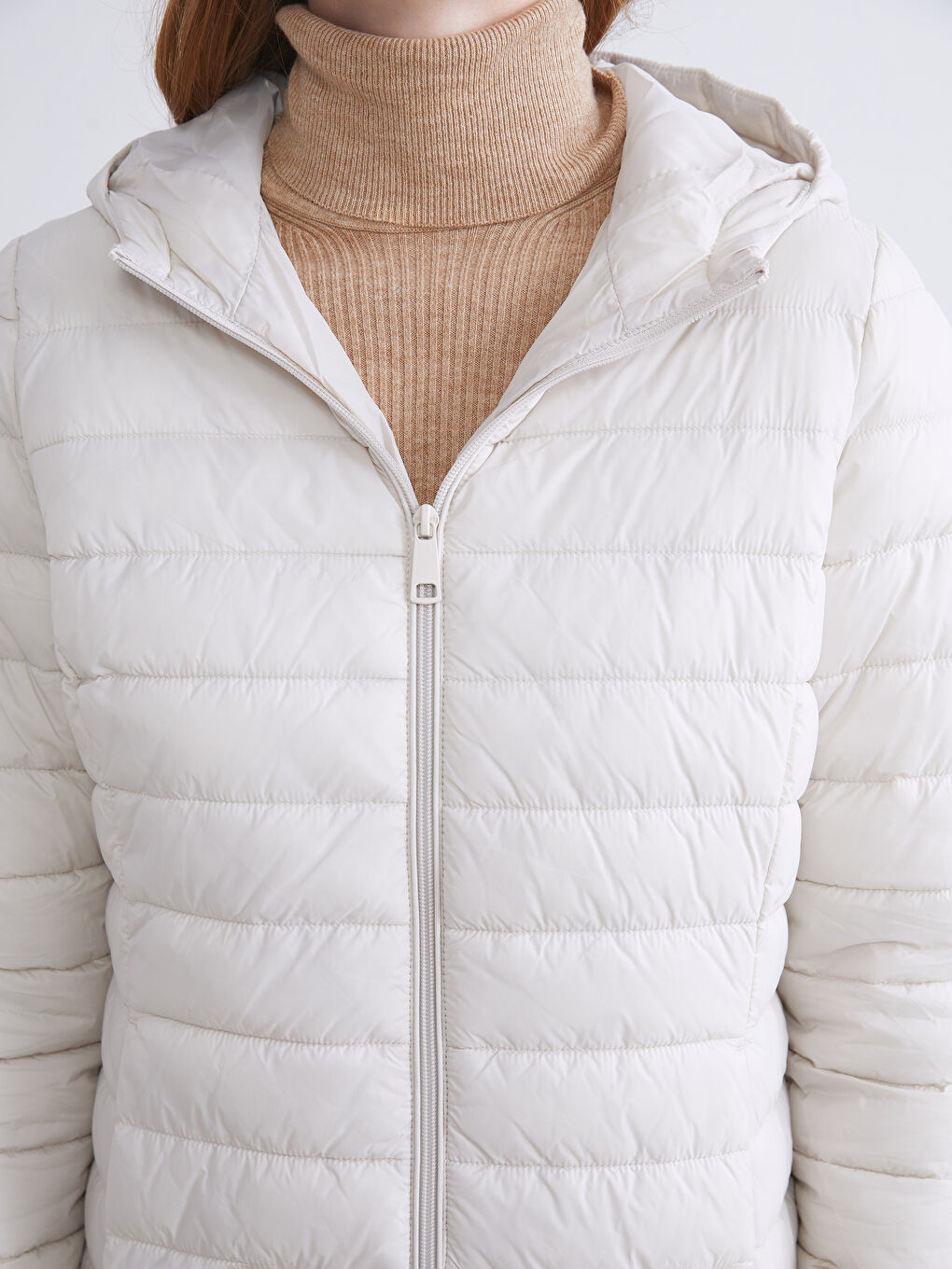 LCWAIKIKI Classic Hooded Women's Puffer Coat -W50790Z8-CSW