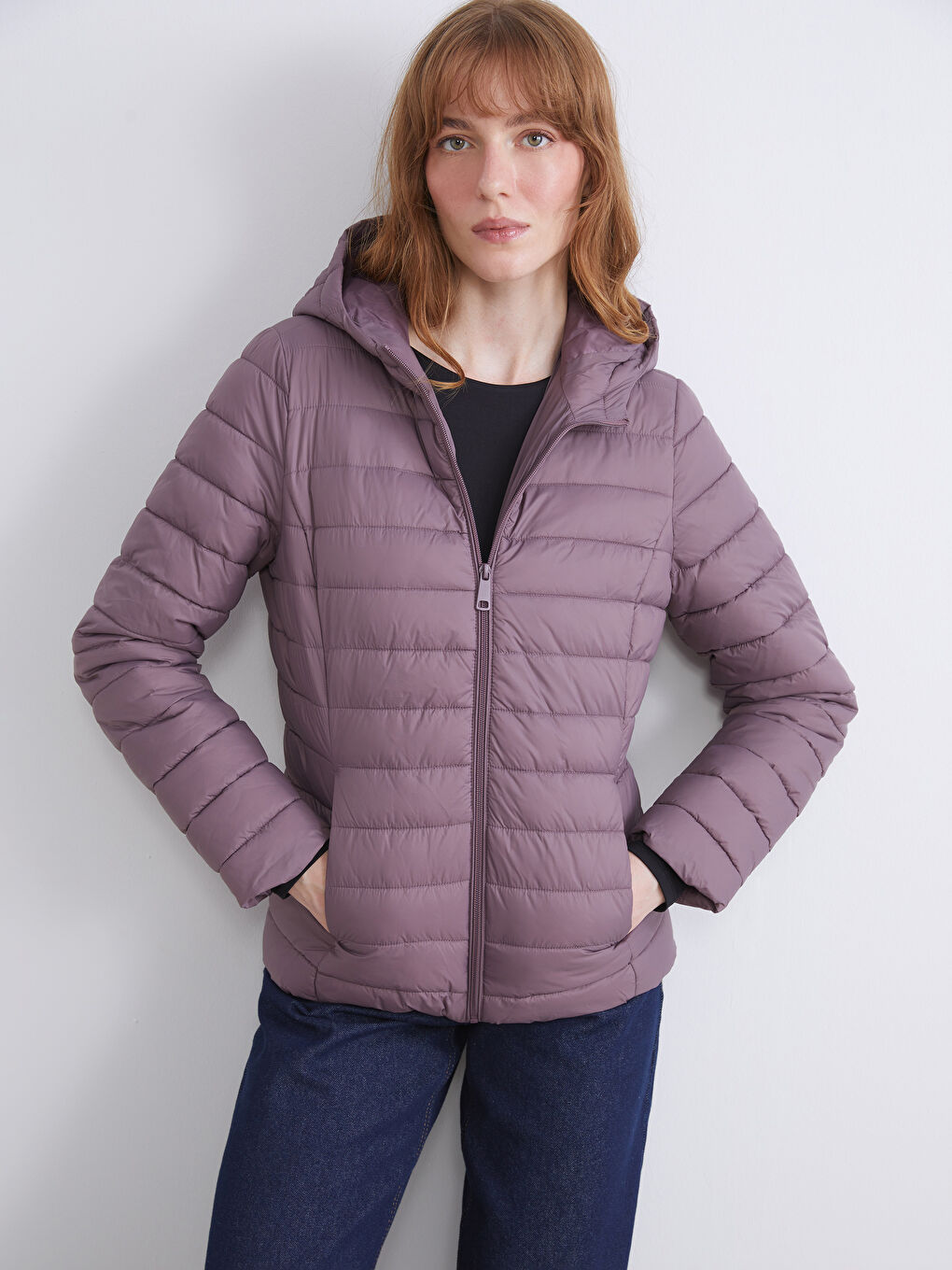 LCWAIKIKI Classic Hooded Women's Puffer Coat -W50790Z8-J4B