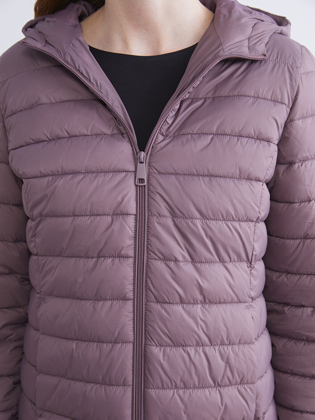 LCWAIKIKI Classic Hooded Women's Puffer Coat -W50790Z8-J4B