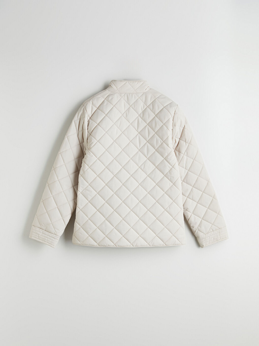 Funnel Neck Quilted Women's Puffer Coat-7