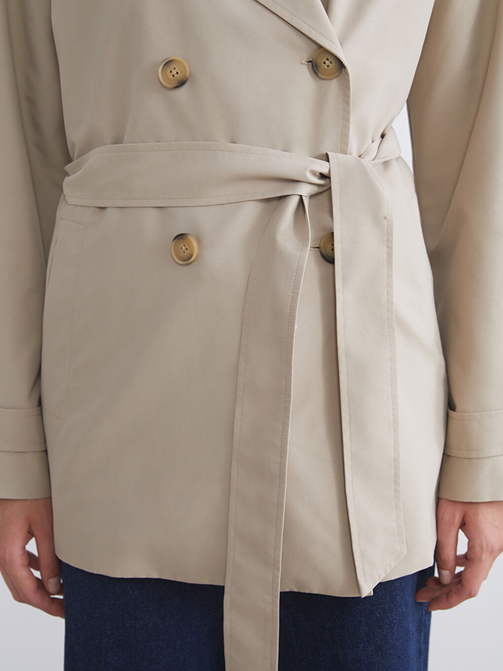LCWAIKIKI Classic Jacket Neck Women's Trenchcoat -W50796Z8-FGP