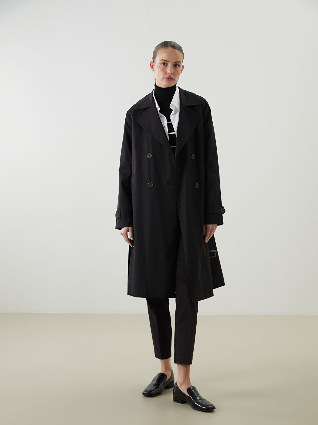 LCWAIKIKI Classic Jacket Neck Women's Trenchcoat -W50797Z8-CVL