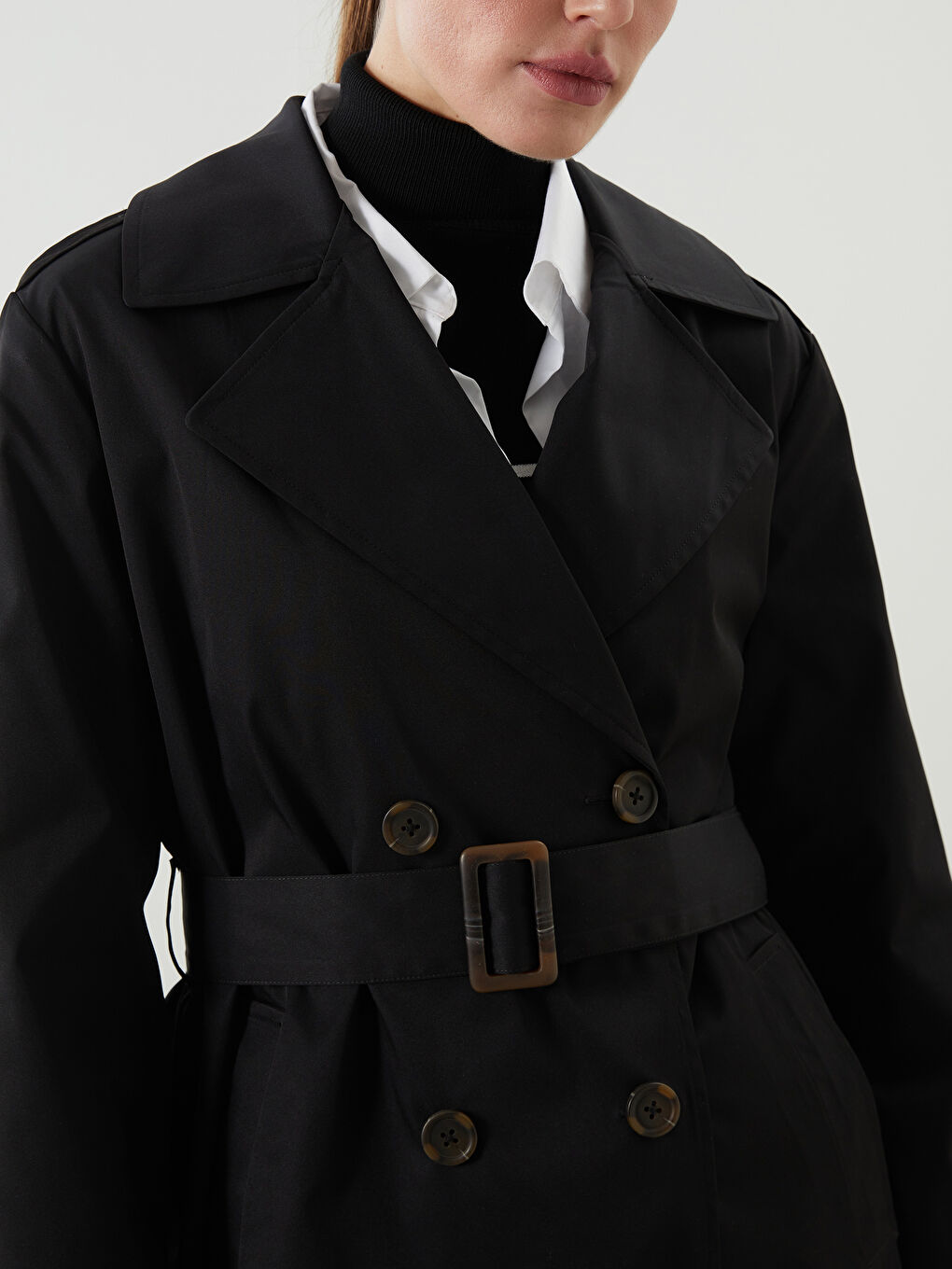 LCWAIKIKI Classic Jacket Neck Women's Trenchcoat -W50797Z8-CVL