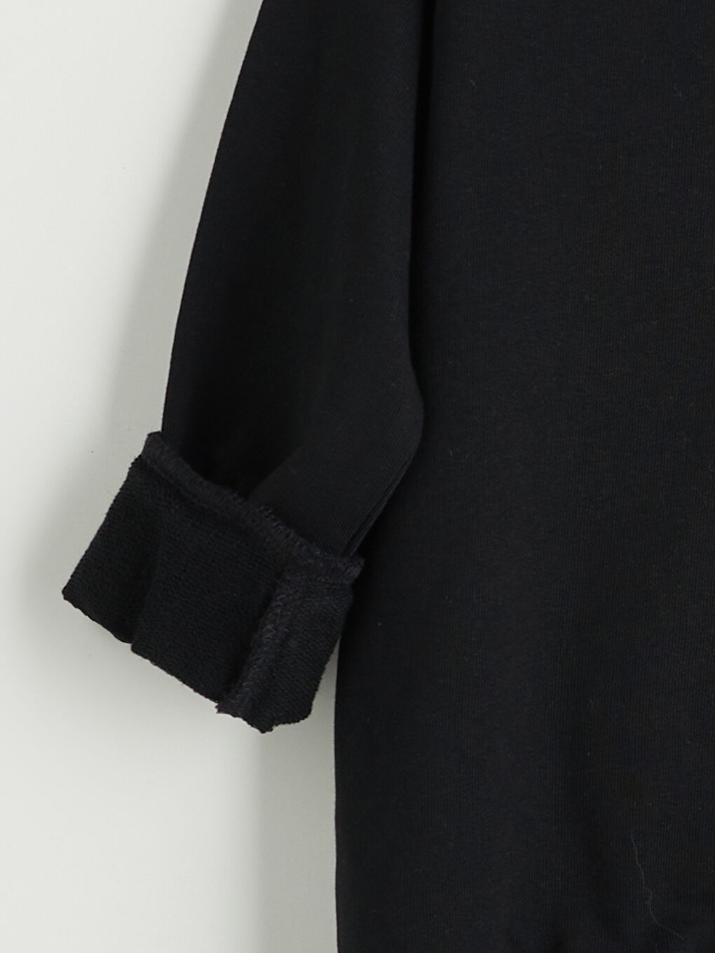 Siyah Bisiklet Yaka Baskılı Erkek Çocuk Sweatshirt-2