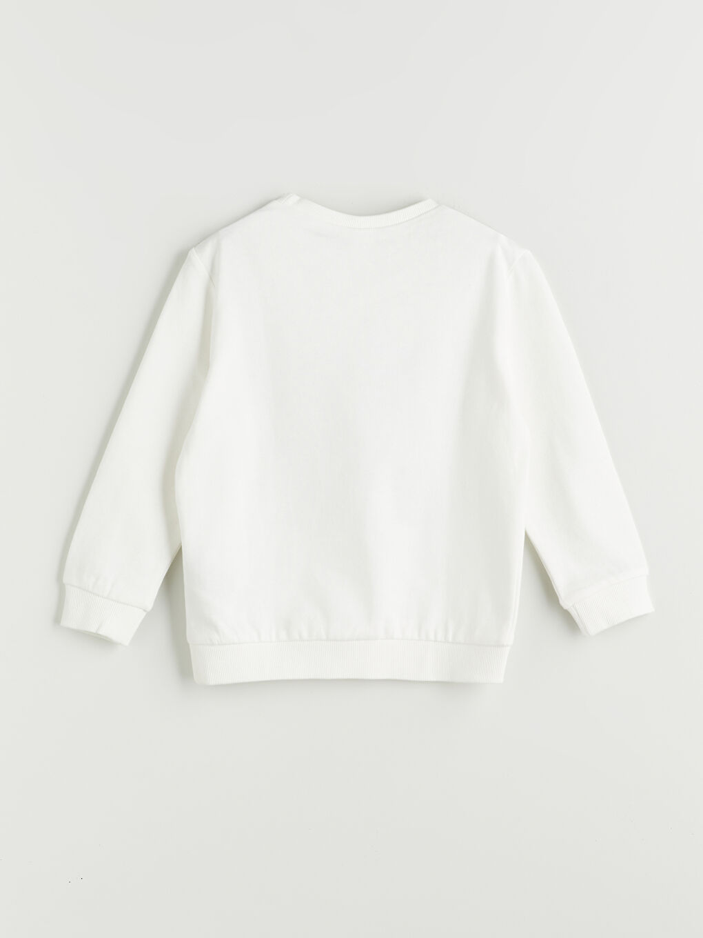 Ekru Bisiklet Yaka Baskılı Erkek Çocuk Sweatshirt-1