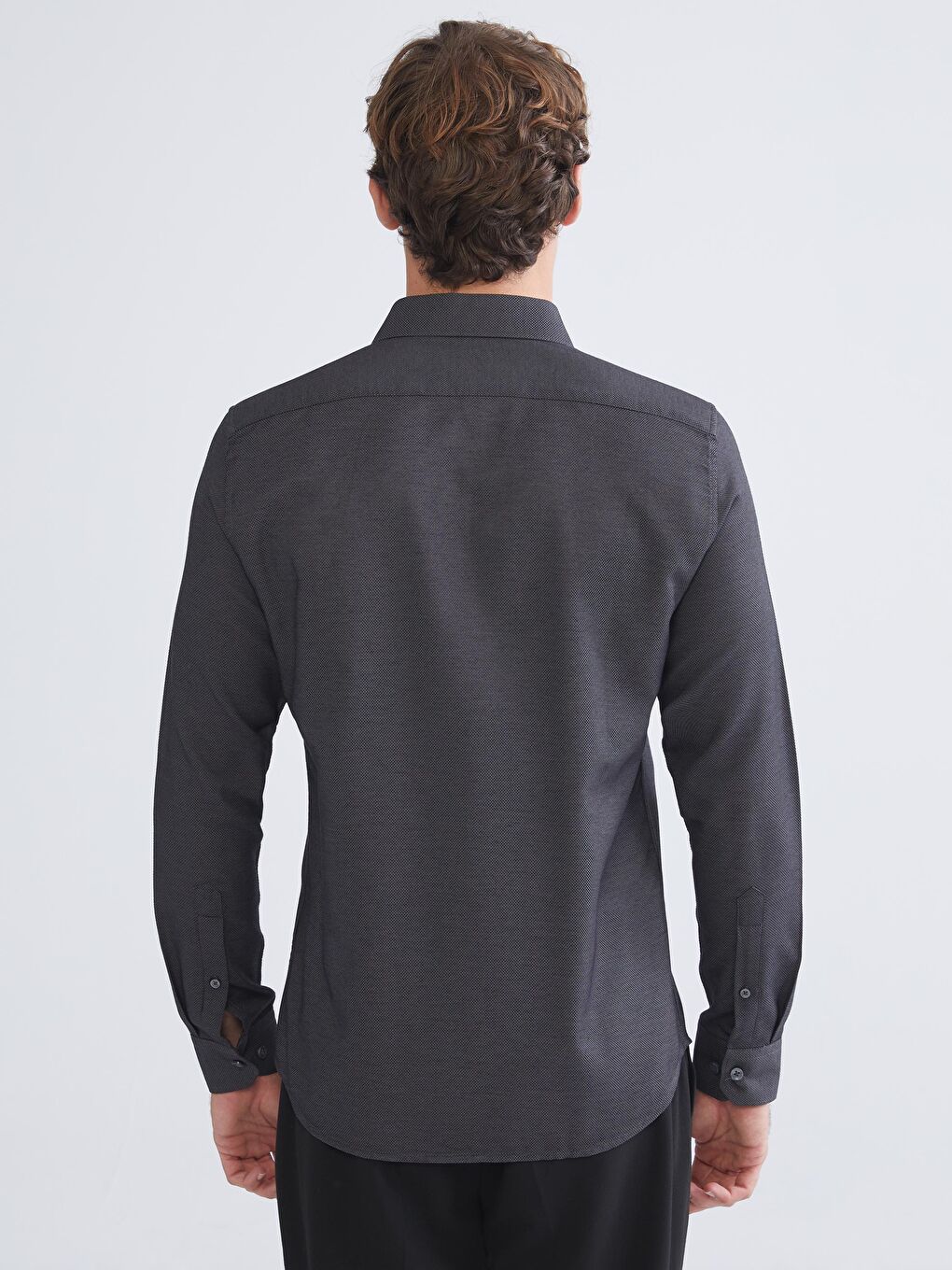 LCWAIKIKI Classic Slim Fit Long Sleeve Dobby Men's Shirt -W50804Z8-YFC