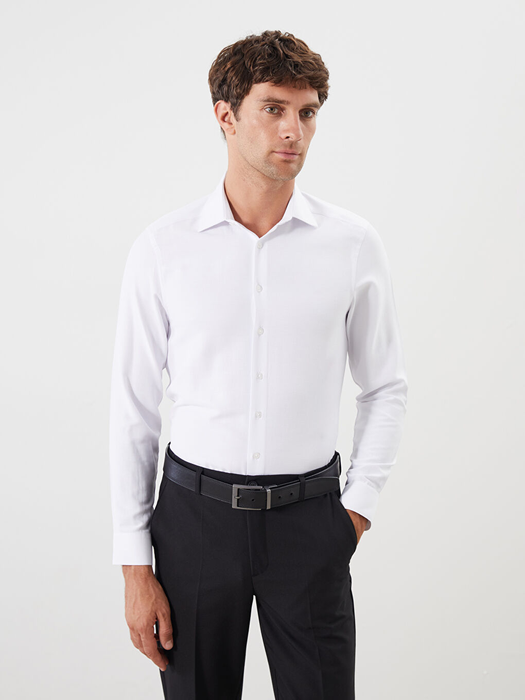 LCWAIKIKI Formal Slim Fit Long Sleeve Oxford Men's Shirt -W50806Z8-Q6K