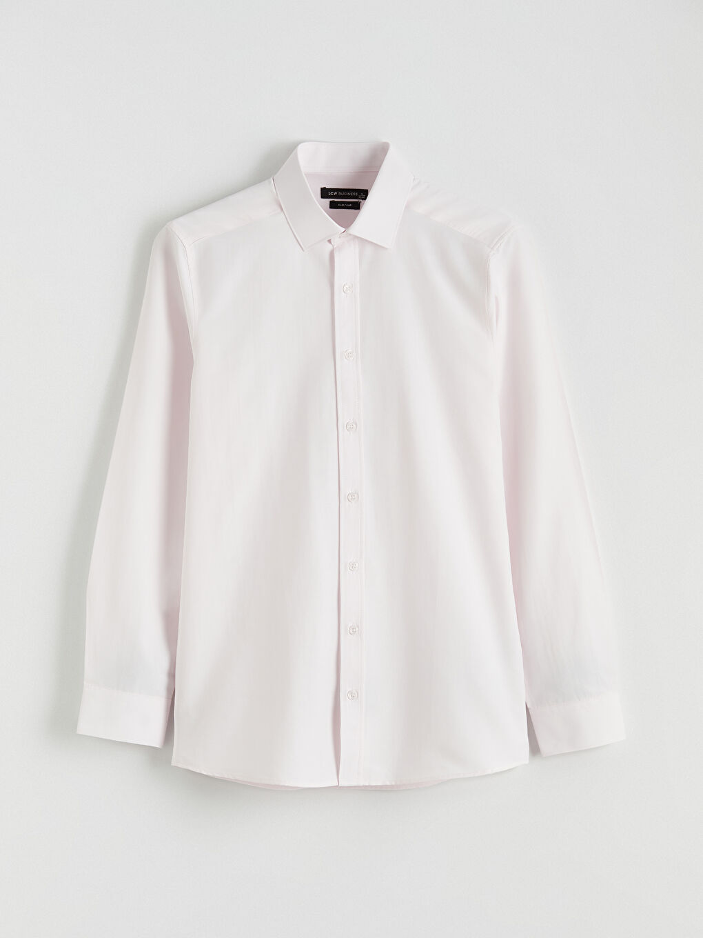 გამხდარი გრძელმკლავიანი პოპლინის მამაკაცის პერანგი-4