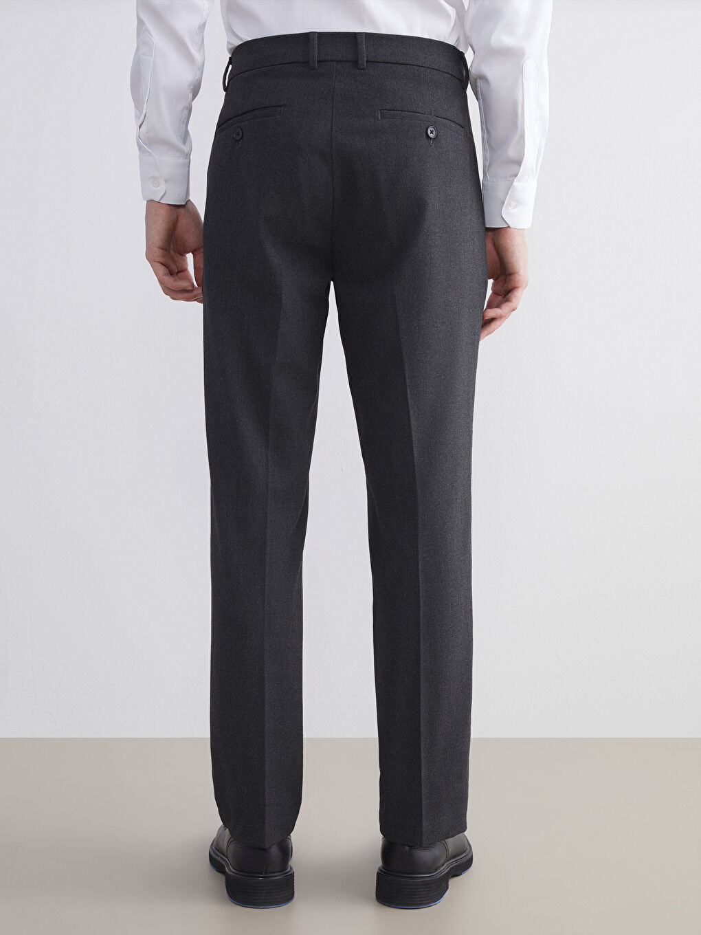 Antrasit Standart Kalıp Erkek Pantolon-3