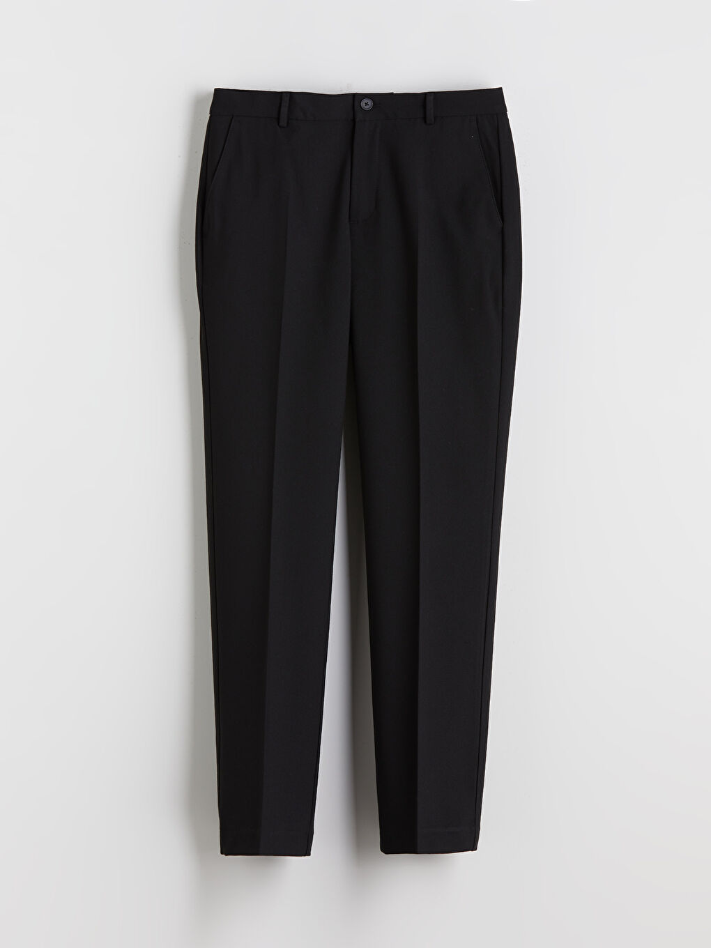 Siyah Standart Kalıp Erkek Pantolon-8