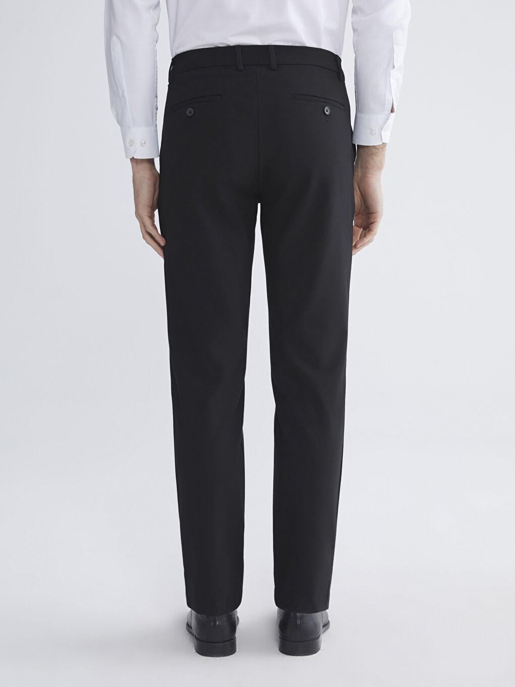 Siyah Standart Kalıp Erkek Pantolon-6