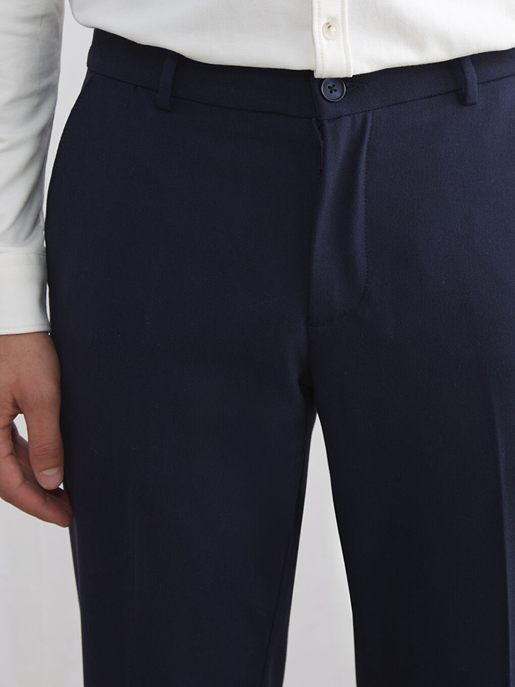 Lacivert Standart Kalıp Erkek Pantolon-4
