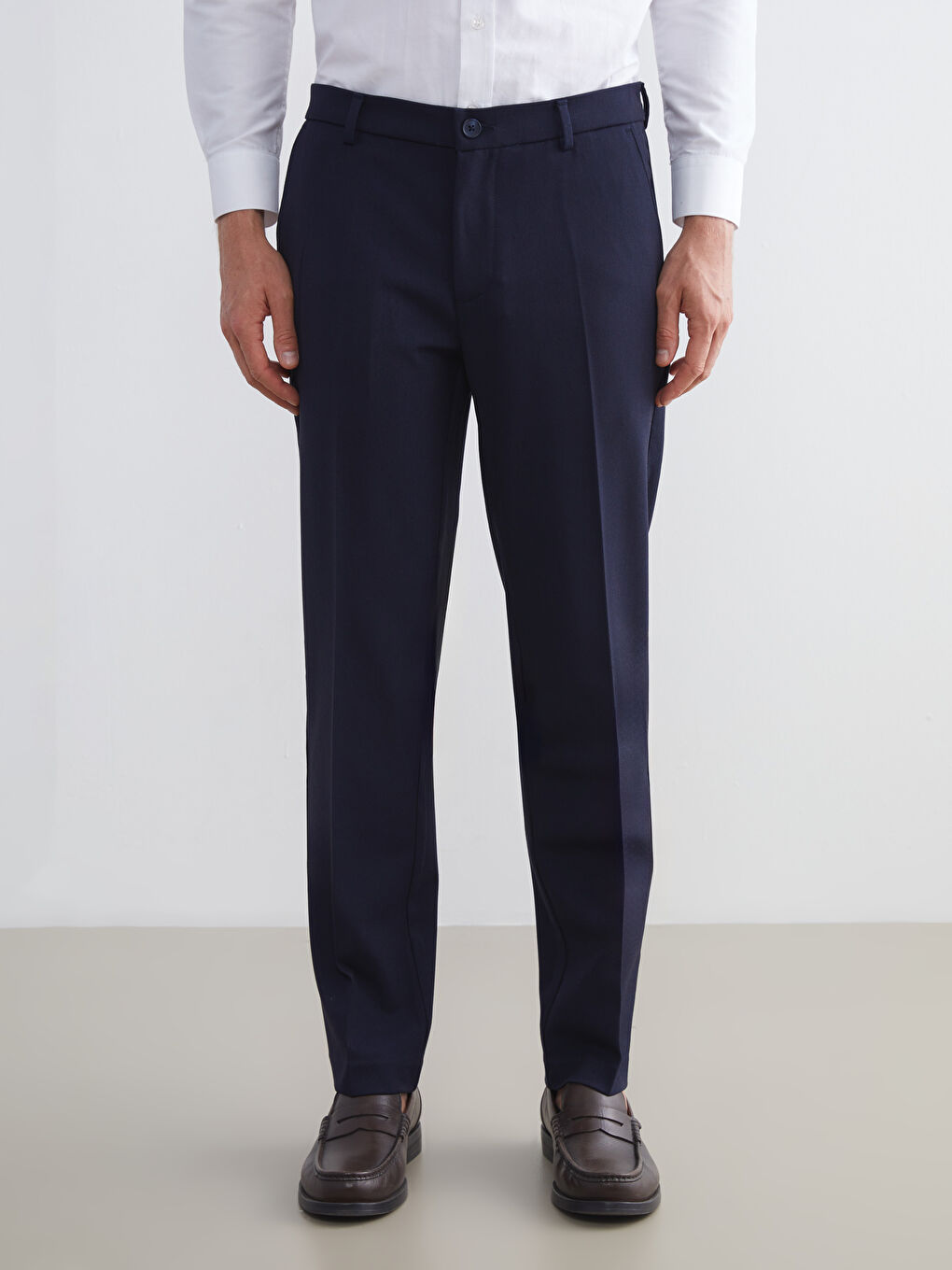 Lacivert Standart Kalıp Erkek Pantolon-3