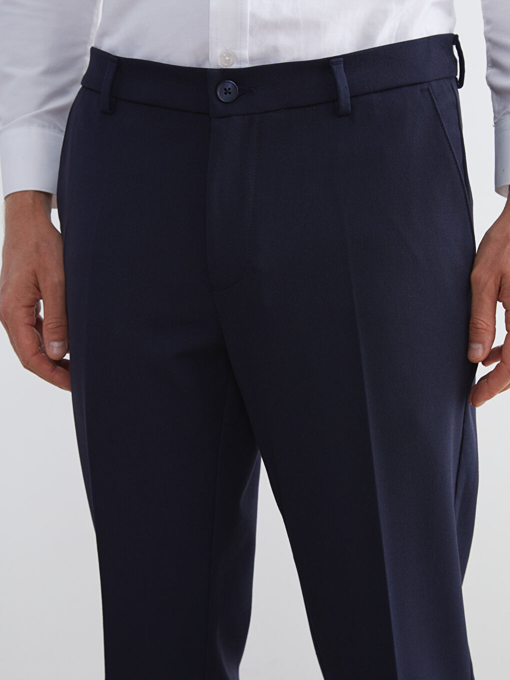 Lacivert Standart Kalıp Erkek Pantolon-5