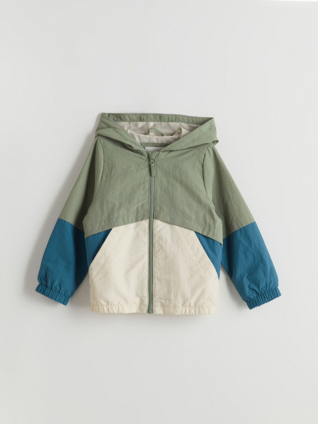 LCW Kids Hooded Color Block Boys' Raincoat -W50814Z1-GX7