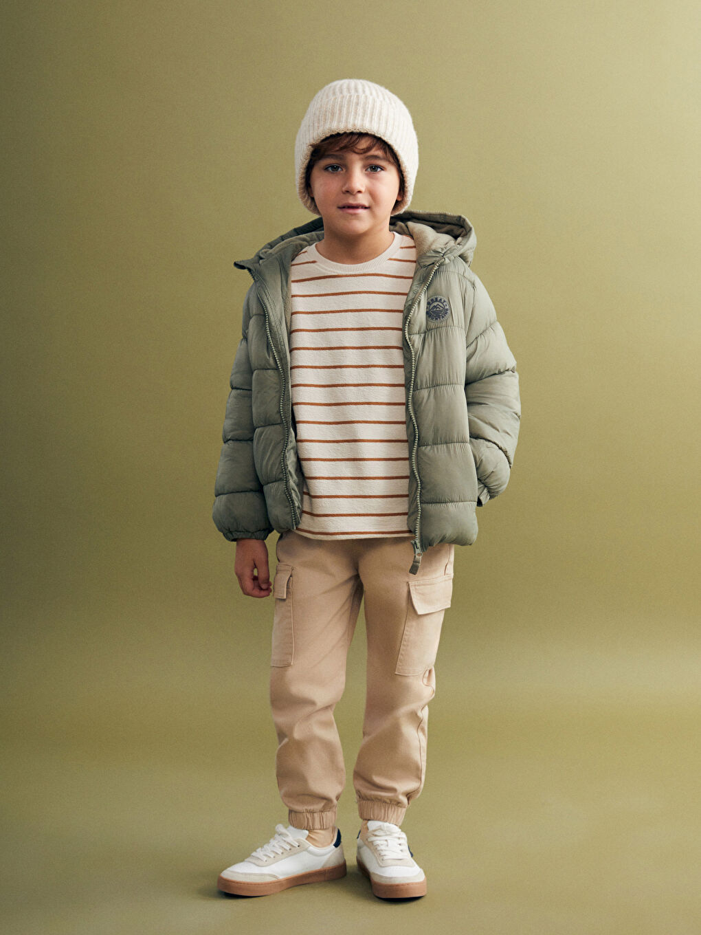 Hooded Boys' Puffer Coat-1