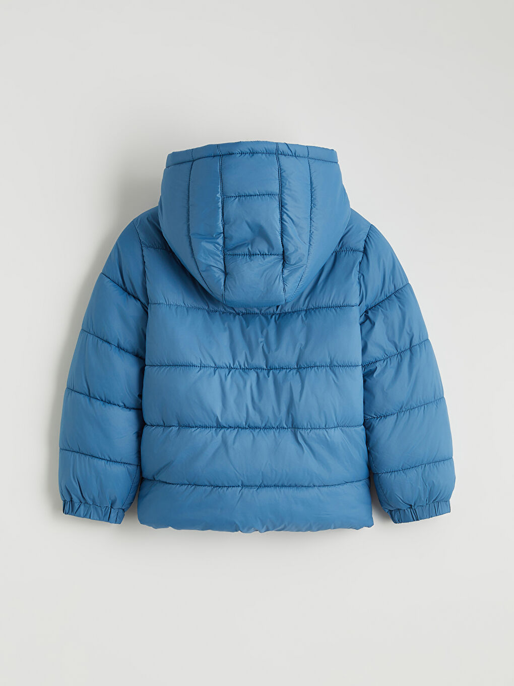 Mavi Kapüşonlu Polar Astarlı Erkek Çocuk Şişme Mont-2