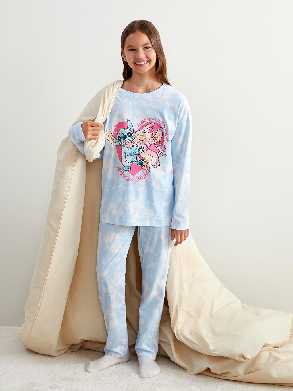 LCW Kids Girl BLUE Pyjama Set -W50822Z4-LQQ