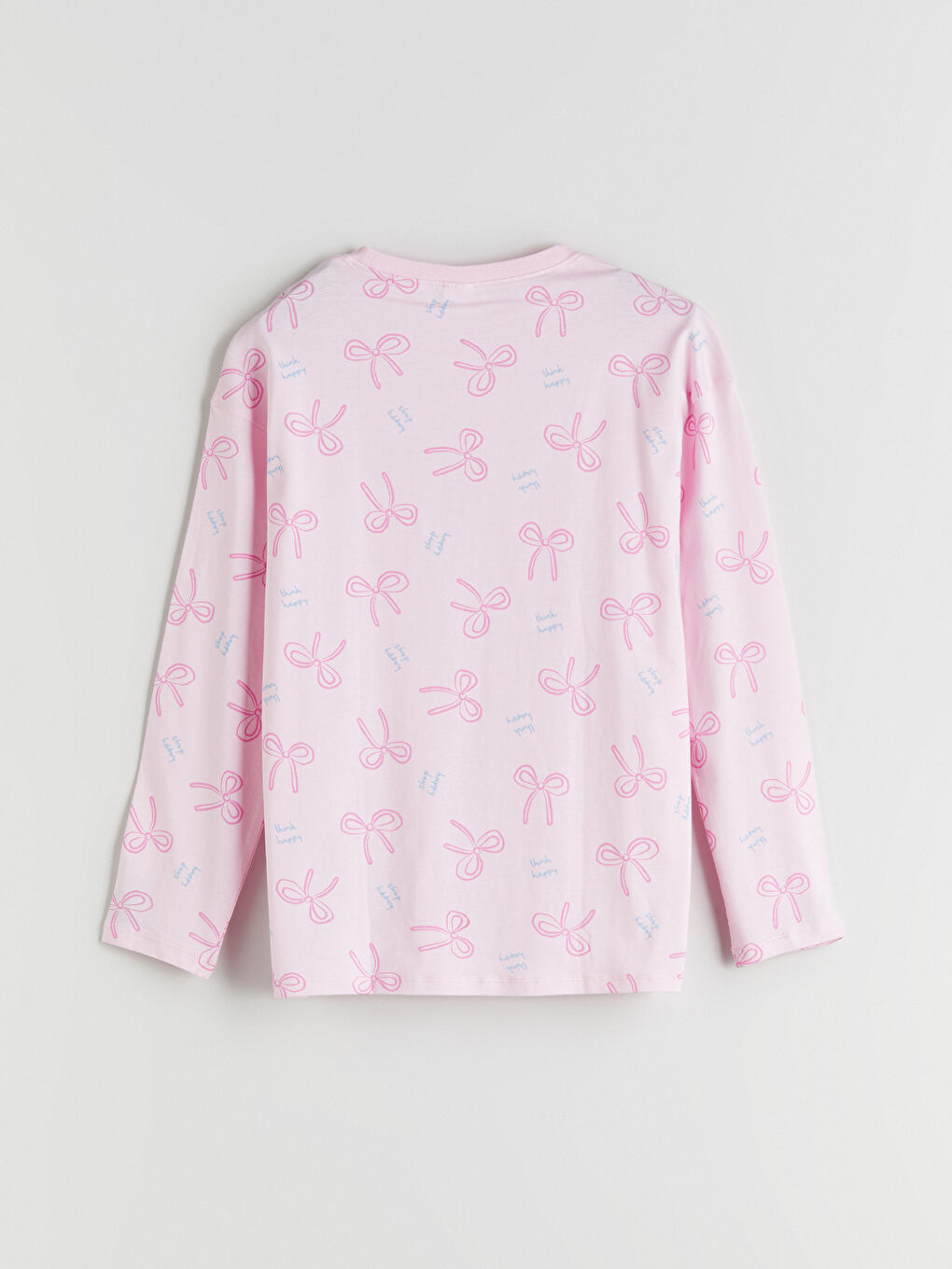 LCW Kids Crew Neck Bow Patterned Girls' Pyjama Set -W50825Z4-LT9