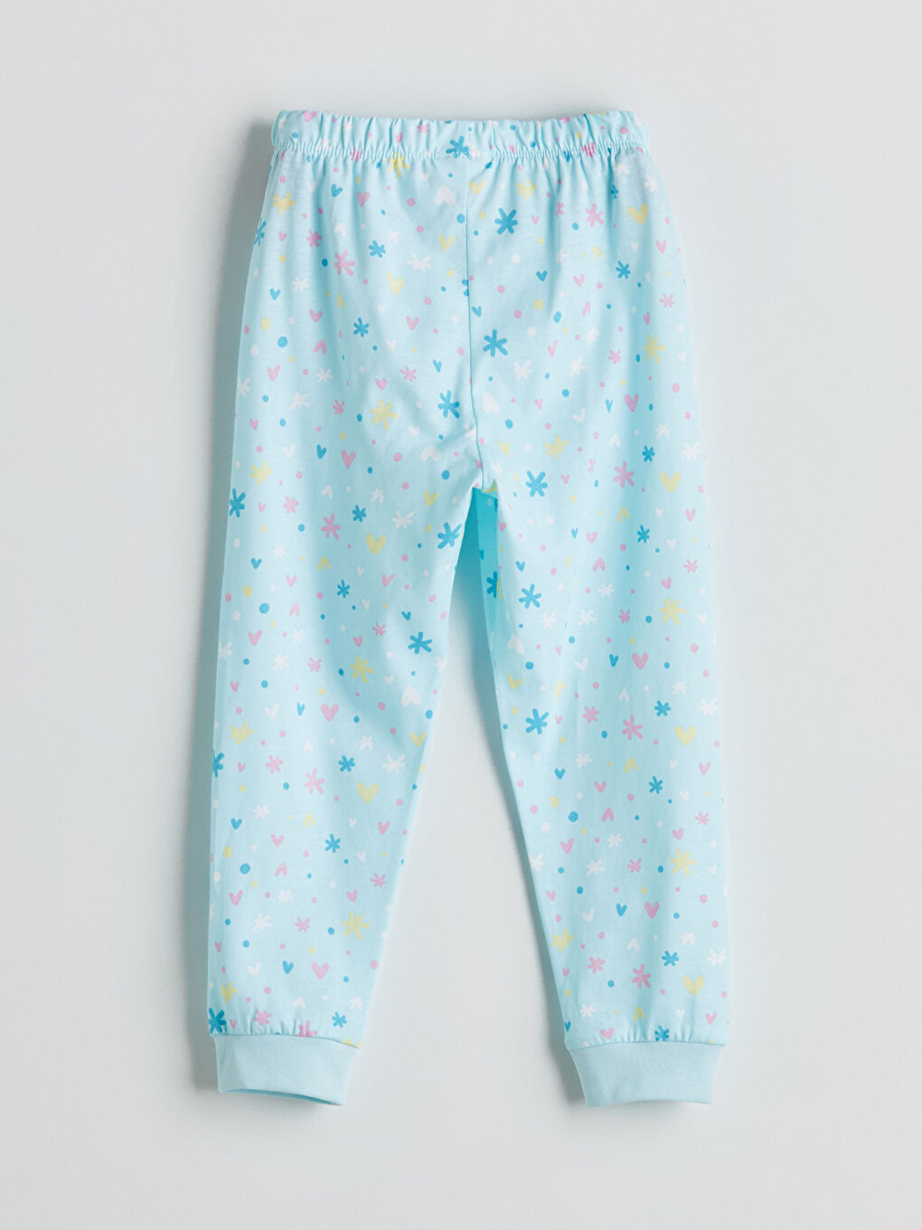 Turkuaz Beli Lastikli Kız Çocuk Jogger Pijama Altı