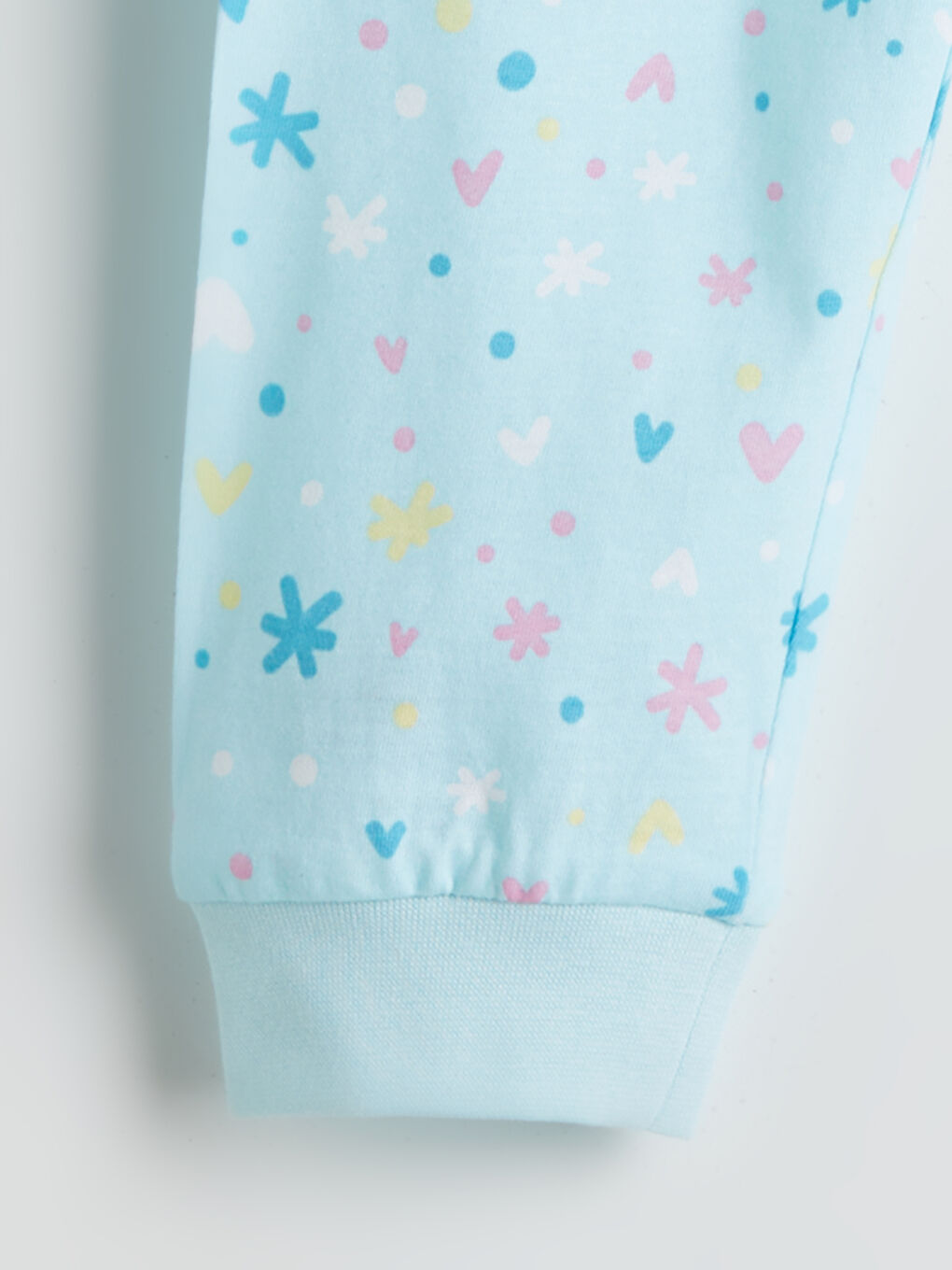 Turkuaz Beli Lastikli Kız Çocuk Jogger Pijama Altı-2