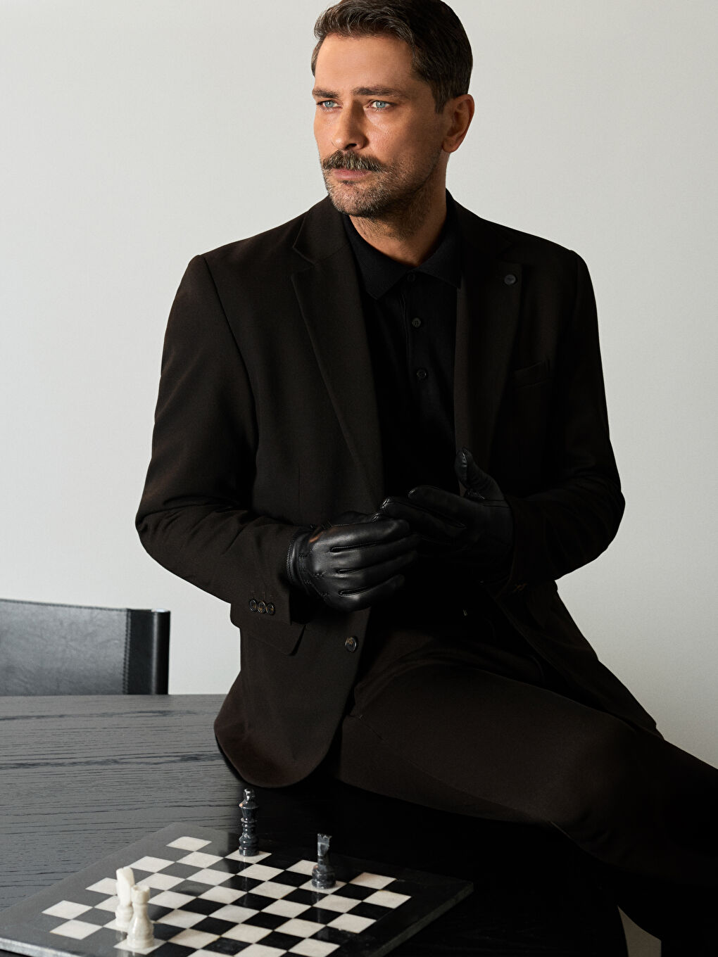 Kahverengi Standart Kalıp Erkek Blazer Ceket