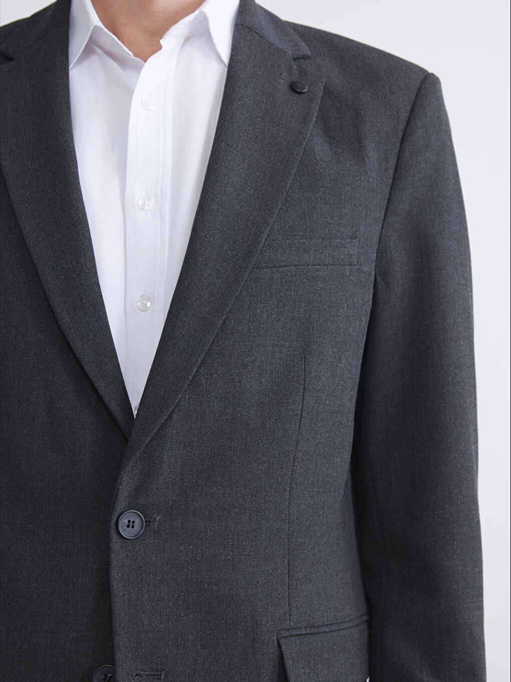 Antrasit Standart Kalıp Erkek Blazer Ceket-2