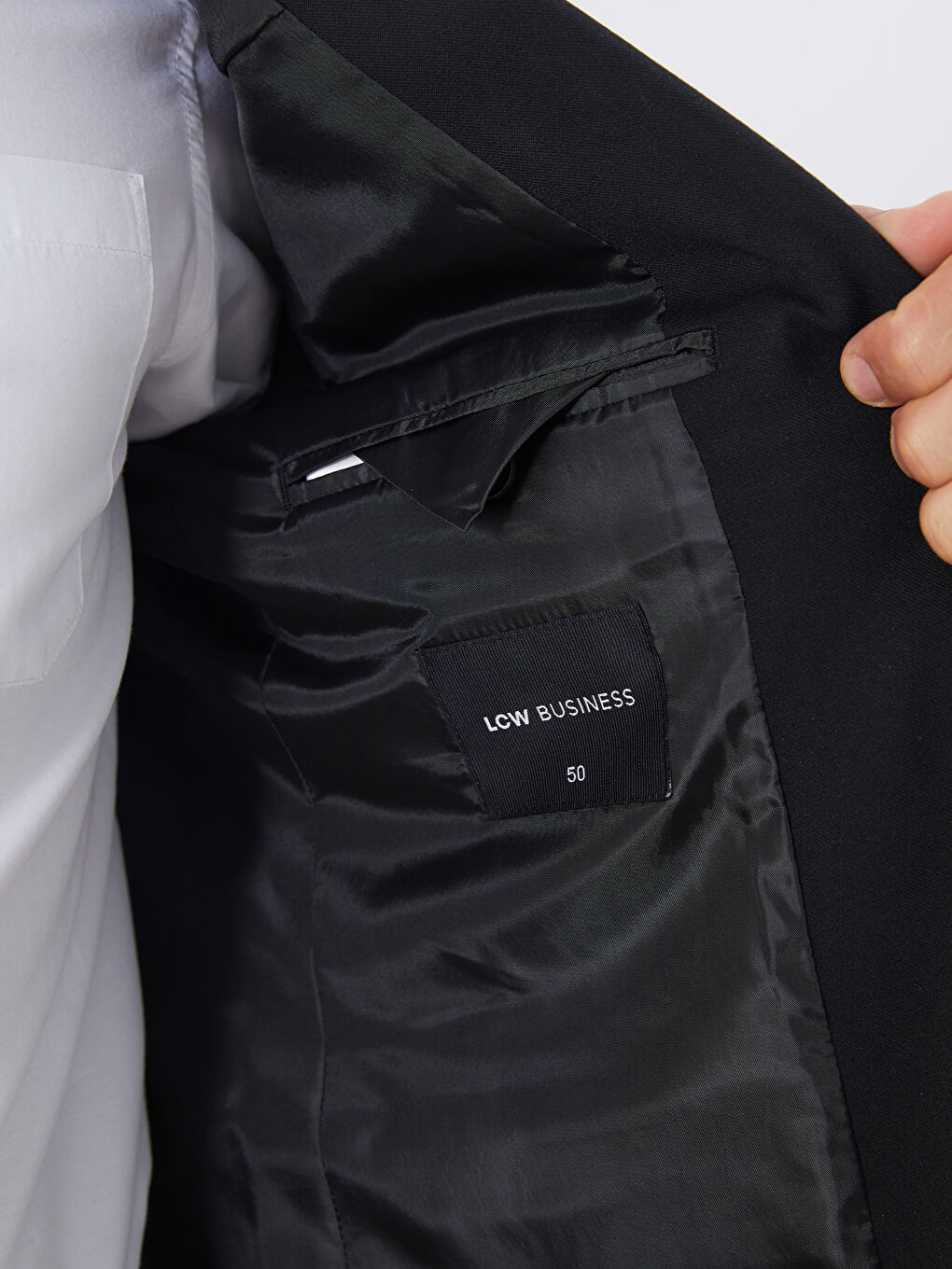 Siyah Standart Kalıp Erkek Blazer Ceket-5