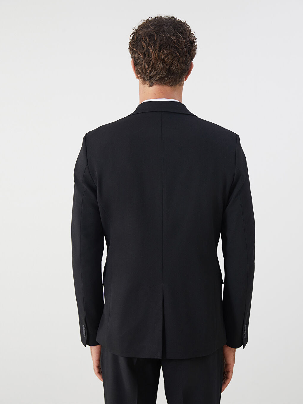 Siyah Standart Kalıp Erkek Blazer Ceket-8