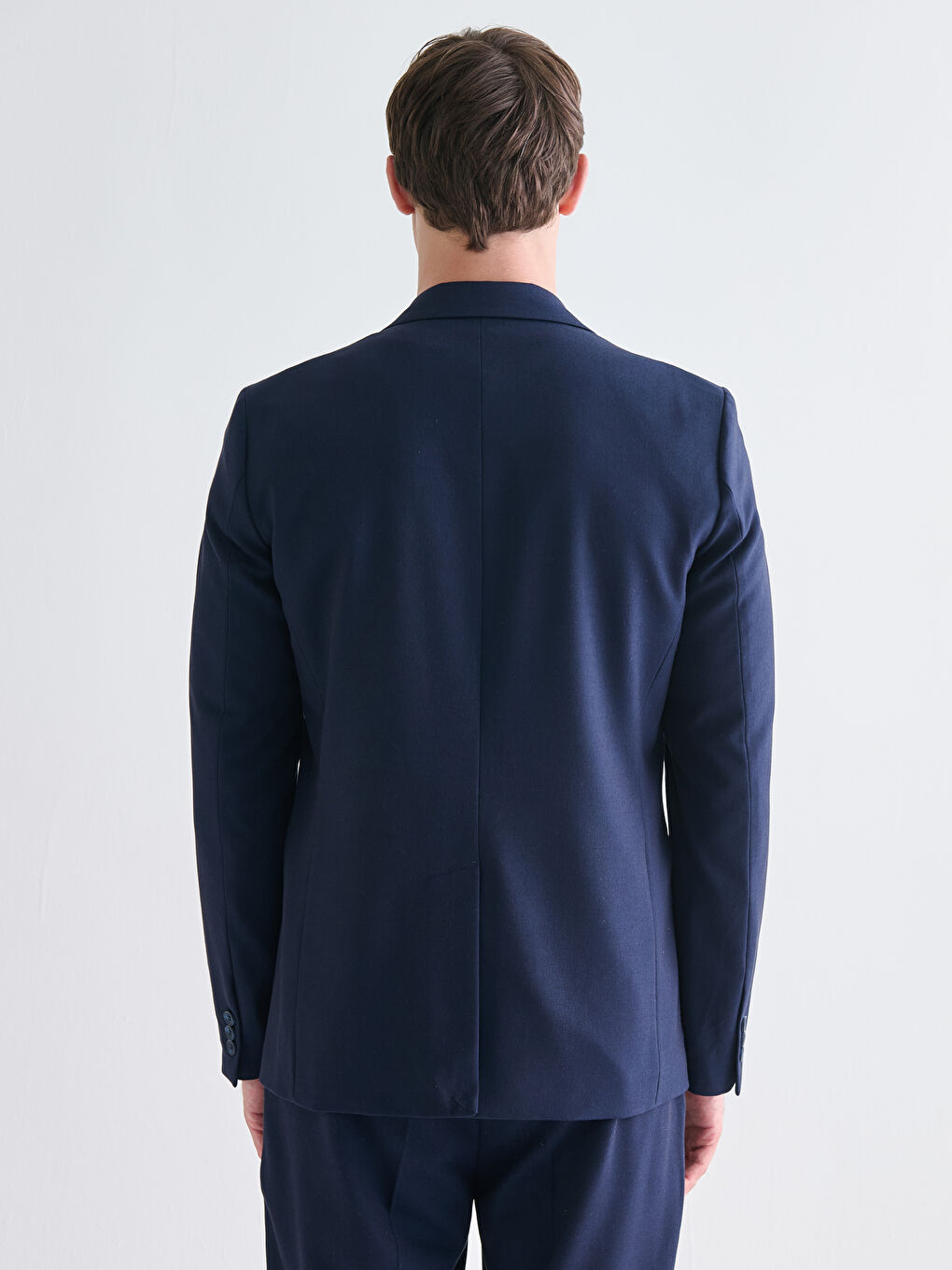 Lacivert Standart Kalıp Erkek Blazer Ceket-3