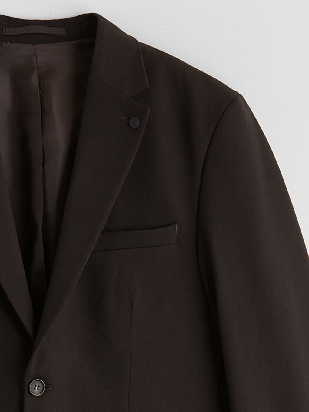 Kahverengi Standart Kalıp Erkek Blazer Ceket-6