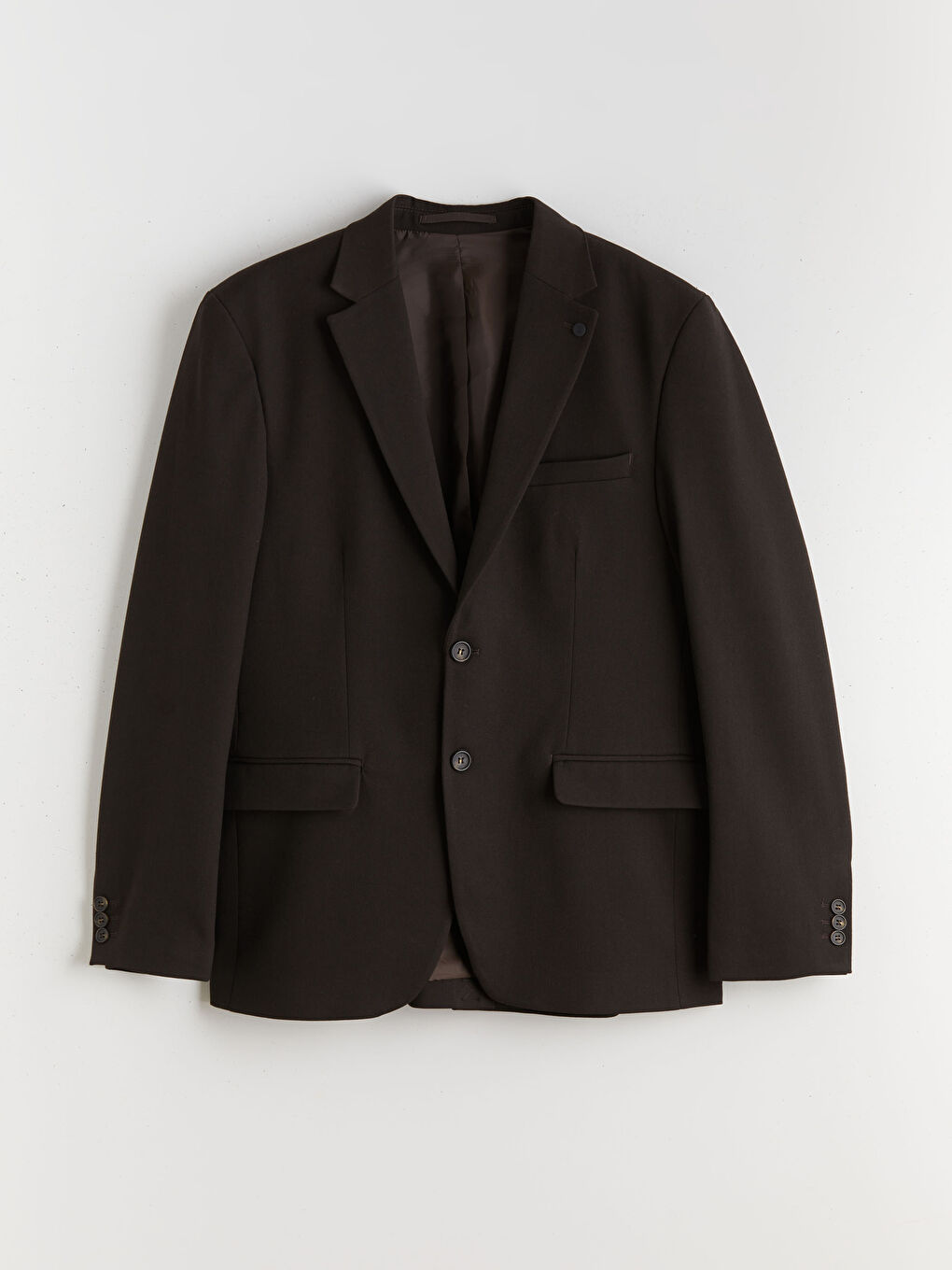 Kahverengi Standart Kalıp Erkek Blazer Ceket-5