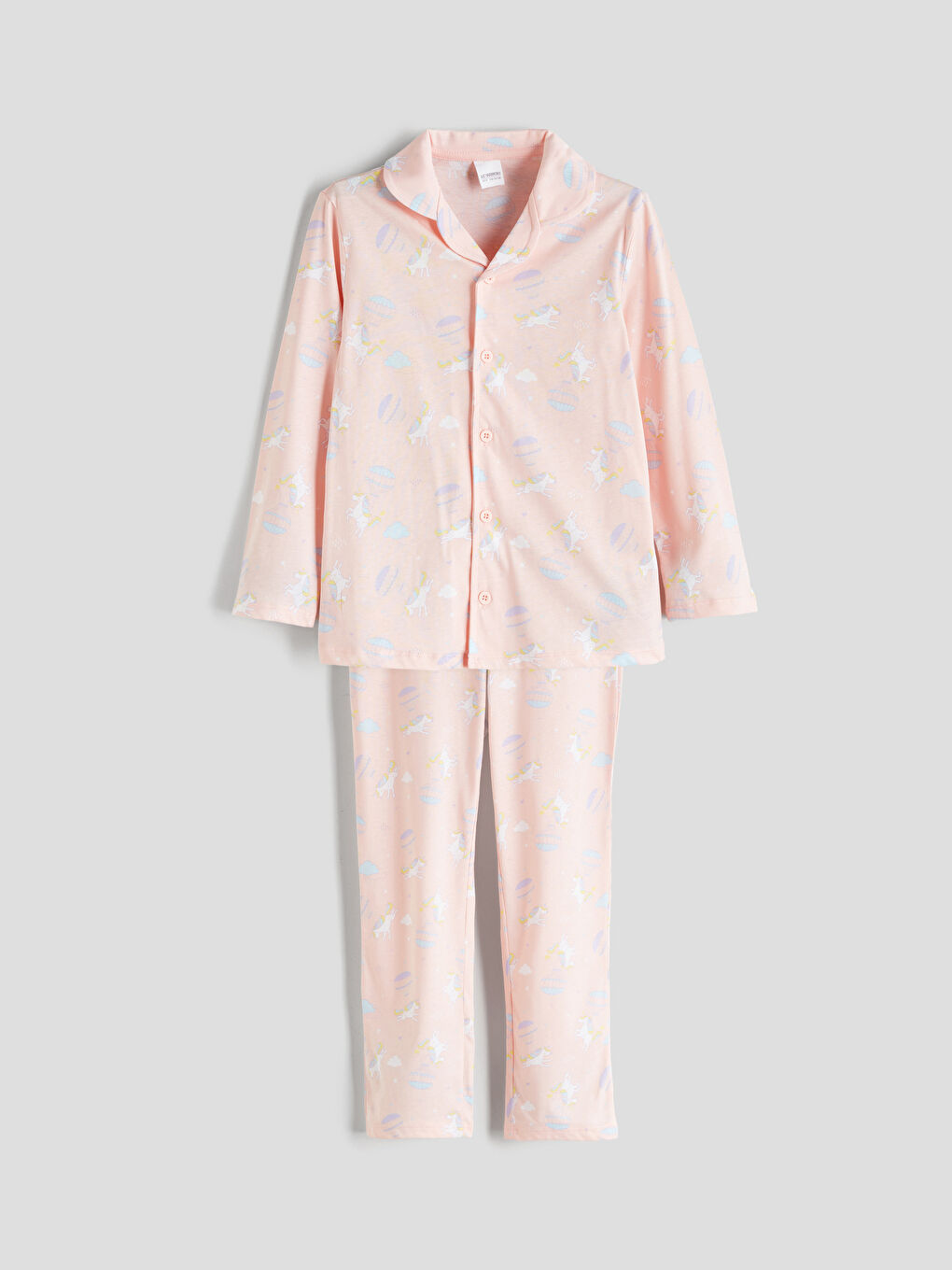 LC WAIKIKI Girl PINK Pyjama Set -W50856Z1-LT4