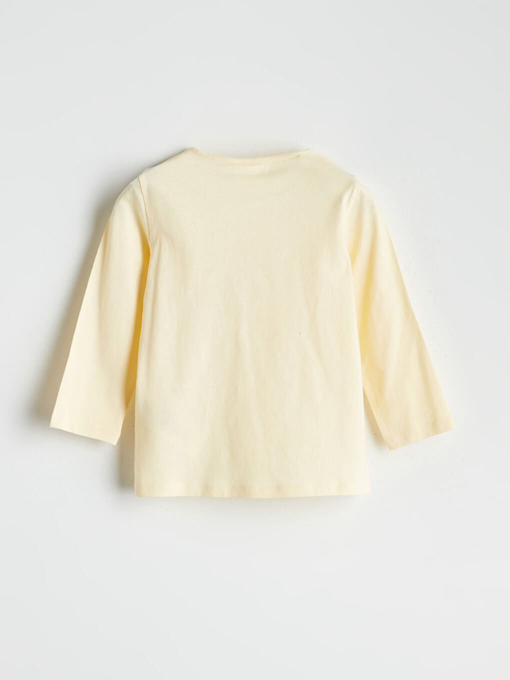 Sarı Bisiklet Yaka Baskılı Kız Çocuk Pijama Üst-1