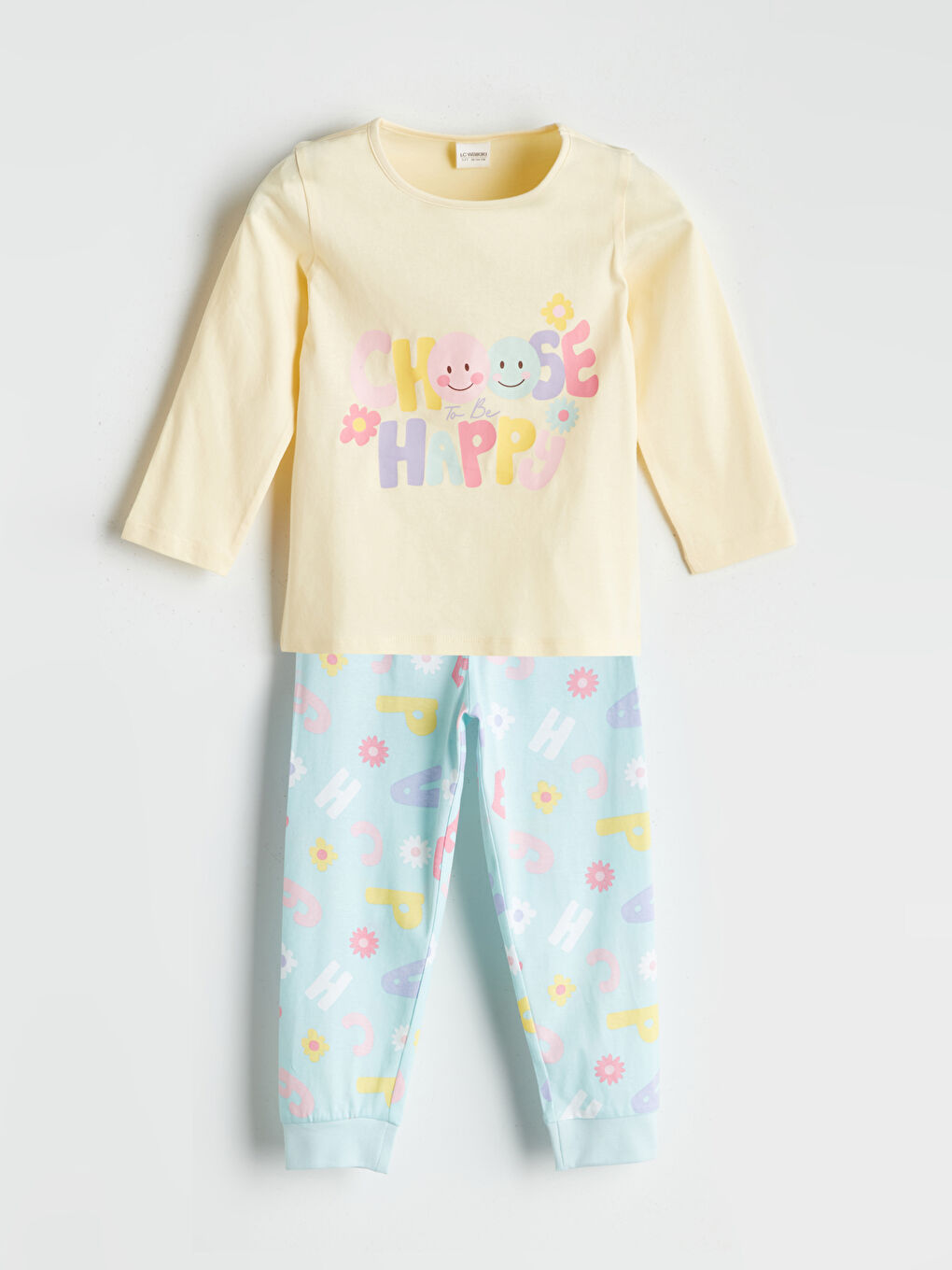 LCW Kids طقم بيجاما أزرق فتاة -W50870Z1-LQS