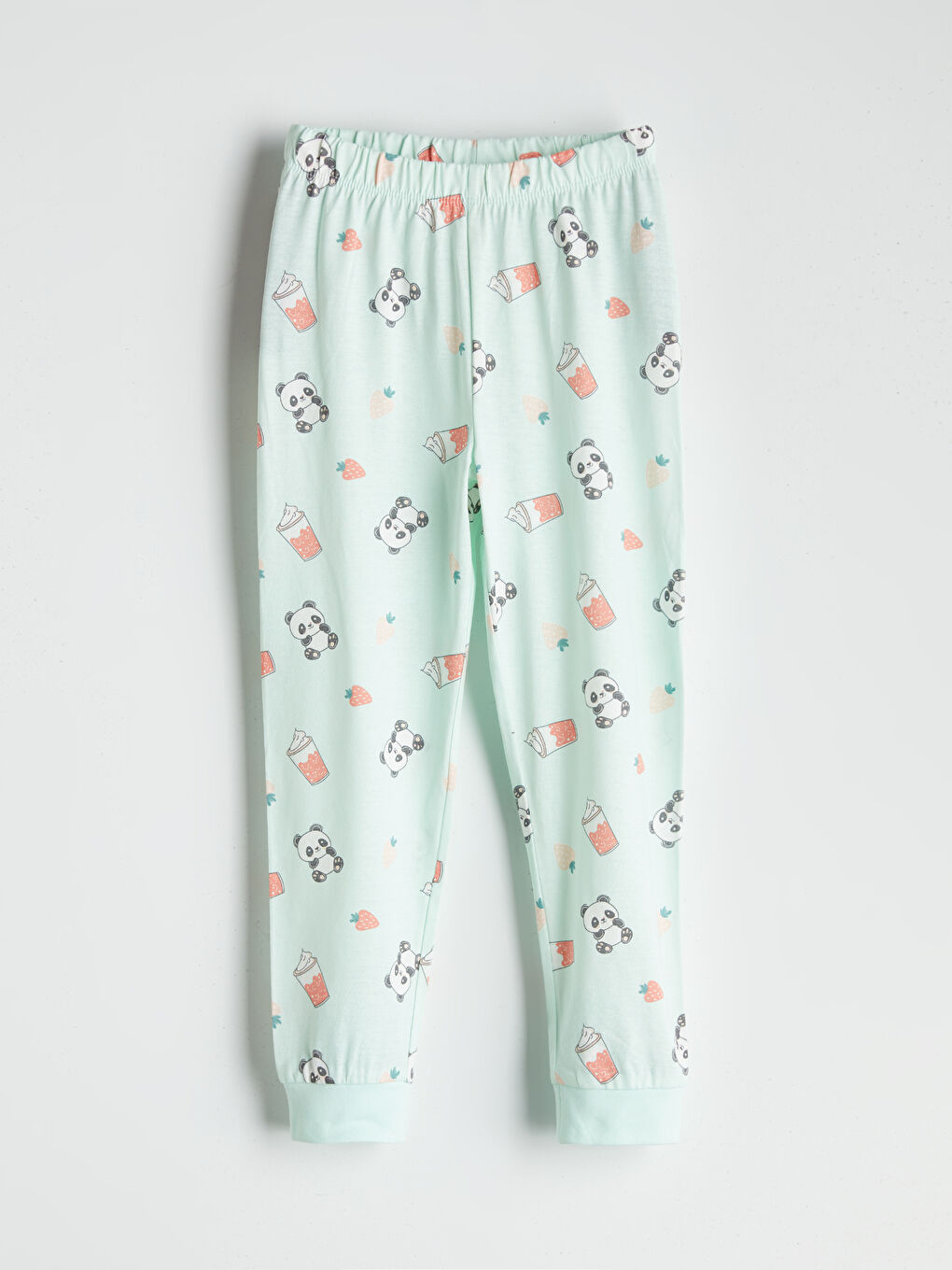 Turkuaz Beli Lastikli Kız Çocuk Pijama Alt