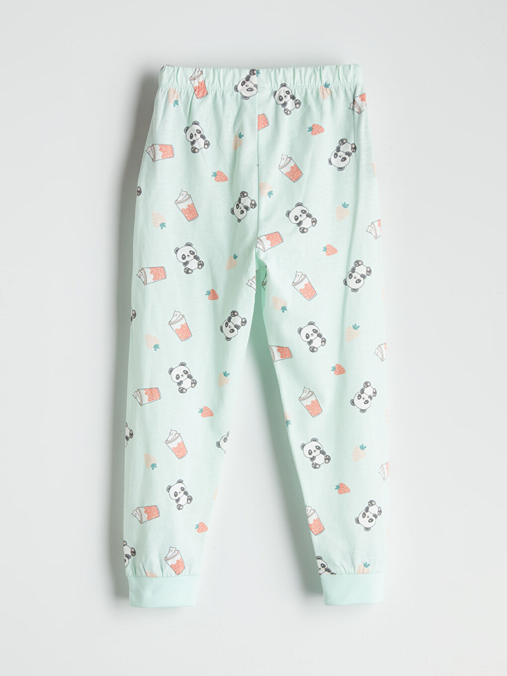 Turkuaz Beli Lastikli Kız Çocuk Pijama Alt-1