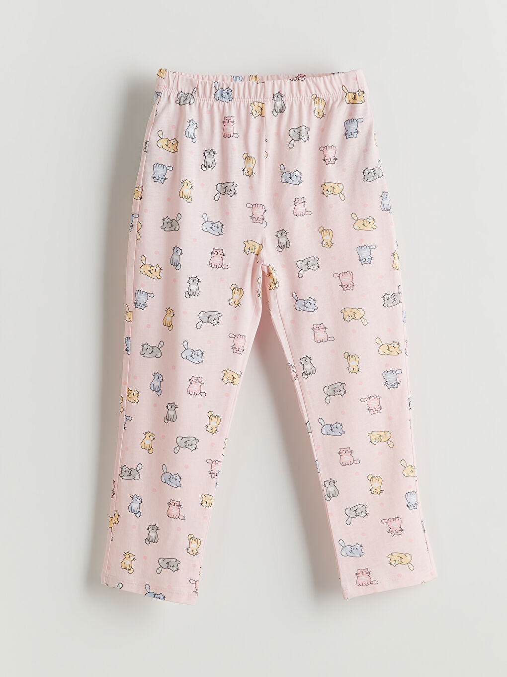 LCW Kids سێتی بیجامەی چاپکراوی یه‌خه‌ی كراسی بۆ کچان -W50879Z1-LT4