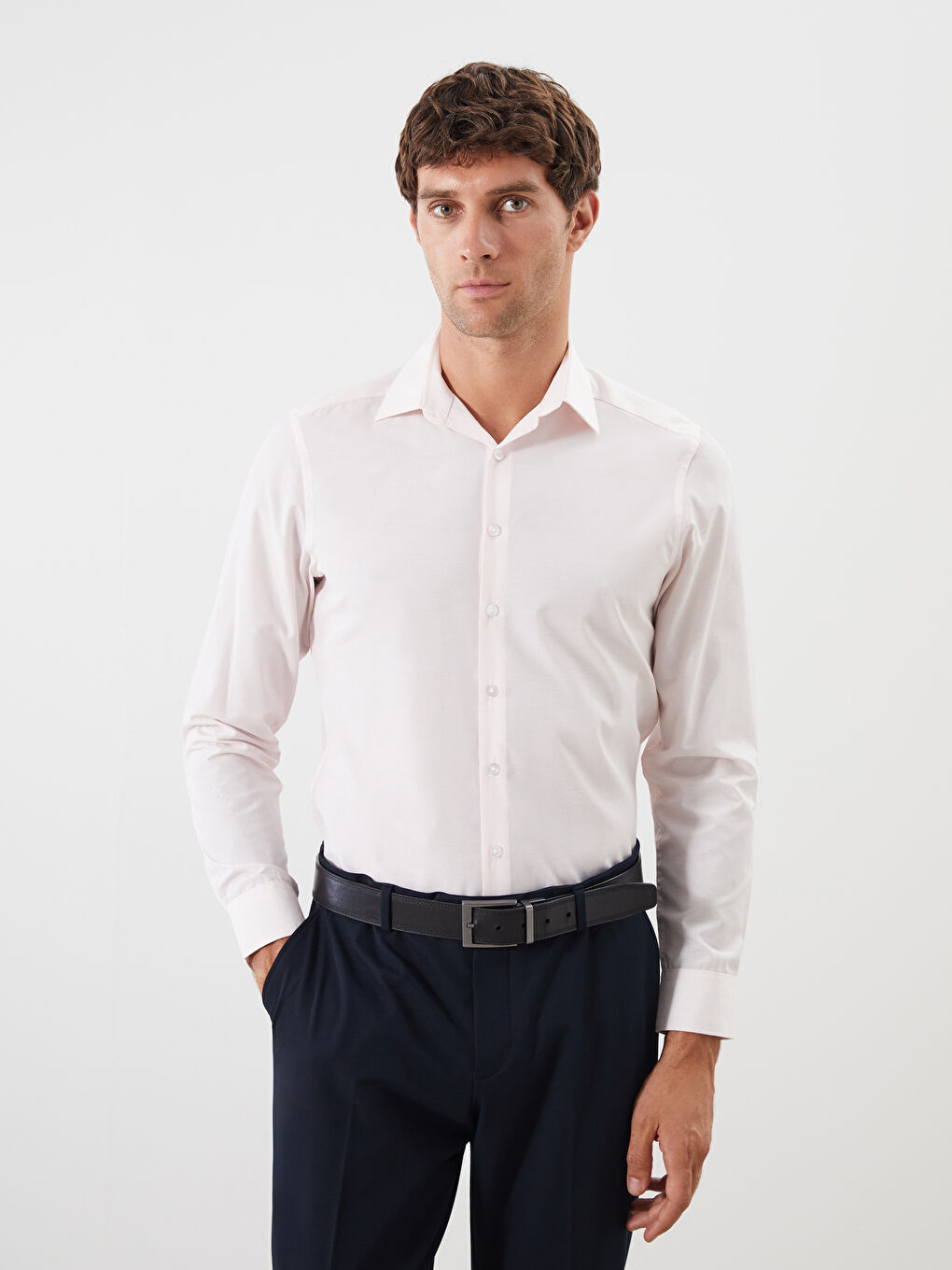LCWAIKIKI Formal Slim Fit Long Sleeve Striped Poplin Men's Shirt -W50883Z8-LHF