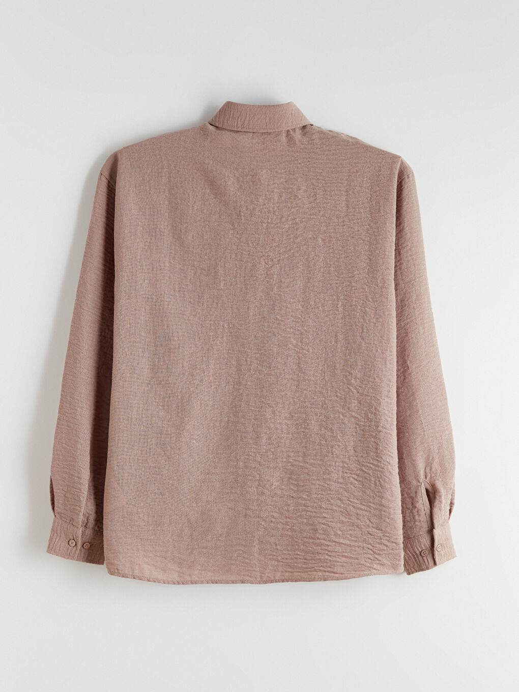 Bej Regular Fit Uzun Kollu Erkek Gömlek-5